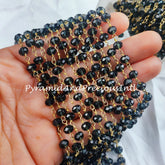 Sale!!!! Swiss Topaz Beaded Chain, Necklace Chain, Wire Wrapped Gemstone Beaded Chain, Rosary Beaded Chain – SELLING BY FOOT